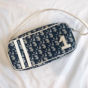 REDUCED!! Vintage Dior Baguette Navy Shoulder Bag